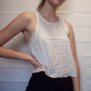 White lace tank top